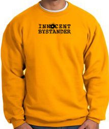 INNOCENT BYSTANDER BLACK Funny Adult Sweatshirt - Gold