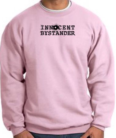 INNOCENT BYSTANDER BLACK Funny Adult Sweatshirt - Pink