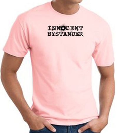 INNOCENT BYSTANDER BLACK Funny Adult T-shirt - Pink
