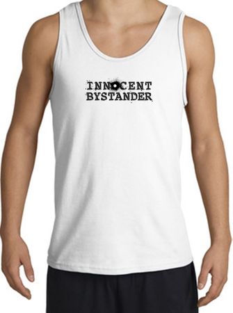 INNOCENT BYSTANDER BLACK Funny Adult Tanktop - White