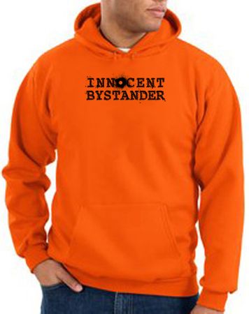 Innocent Bystander Hoodie Black Print Hoody Orange