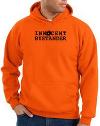 Innocent Bystander Hoodie Black Print Hoody Orange