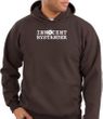 Innocent Bystander Hoodie White Print Hoody Brown