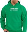 Innocent Bystander Hoodie White Print Hoody Kelly Green