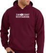 Innocent Bystander Hoodie White Print Hoody Maroon