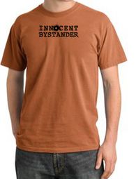 Innocent Bystander Shirt Black Print Pigment Dyed Tee Burnt Orange Innocent Bystander Shirt Black Print Pigment Dyed Tee Burnt Orange