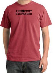 Innocent Bystander Shirt Black Print Pigment Dyed Tee Dashing Red Innocent Bystander Shirt Black Print Pigment Dyed Tee Dashing Red