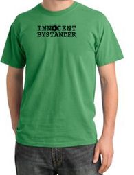 Innocent Bystander Shirt Black Print Pigment Dyed Tee Piper Green Innocent Bystander Shirt Black Print Pigment Dyed Tee Piper Green