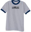 Innocent Bystander Shirt Black Print Ringer Shirt Heather Grey/Navy