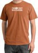 Innocent Bystander Shirt White Print Pigment Dyed Tee Burnt Orange