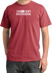 Innocent Bystander Shirt White Print Pigment Dyed Tee Dashing Red Innocent Bystander Shirt White Print Pigment Dyed Tee Dashing Red