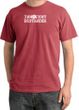 Innocent Bystander Shirt White Print Pigment Dyed Tee Dashing Red