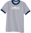 Innocent Bystander Shirt White Print Pigment Dyed Tee Grey/Navy