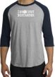 Innocent Bystander Shirt White Print Raglan Shirt Grey/Navy