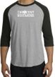 Innocent Bystander Shirt White Print Raglan Shirt Heather Grey/Black