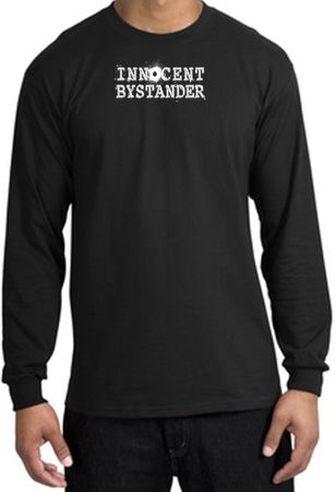 INNOCENT BYSTANDER WHITE Funny Adult Long Sleeve T-Shirt - Black