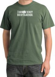 INNOCENT BYSTANDER WHITE Funny Adult Pigment Dyed T-Shirt - Olive INNOCENT BYSTANDER WHITE Funny Adult Pigment Dyed T-Shirt - Olive