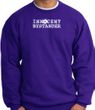 INNOCENT BYSTANDER WHITE Funny Adult Pullover Sweatshirt - Purple