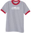 INNOCENT BYSTANDER WHITE Funny Adult Ringer T-shirt - Heather Grey/Red