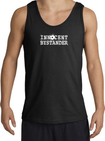 INNOCENT BYSTANDER WHITE Funny Adult Tanktop - Black