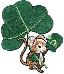 St Patrick's Irish Mouse Iron-On Applique Patch
