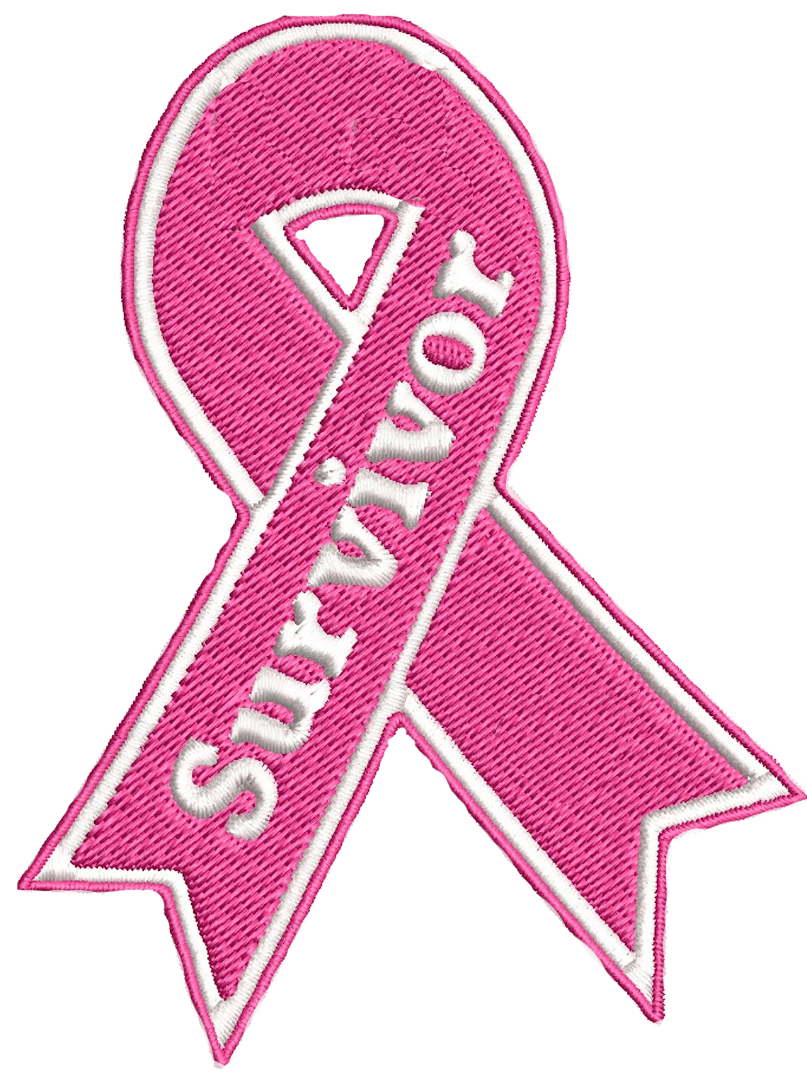 Survivor IronOn Applique Patch Breast Cancer Ribbon IronOn Patches