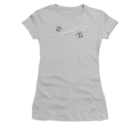 It's A Wonderful Life Shirt Juniors Logo Silver Tee T-Shirt