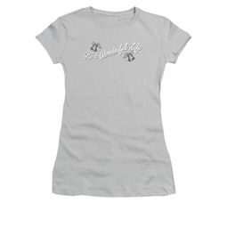 It's A Wonderful Life Shirt Juniors Logo Silver Tee T-Shirt