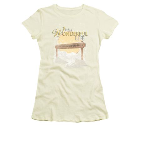 It's A Wonderful Life Shirt Juniors Wonderful Story Cream Tee T-Shirt