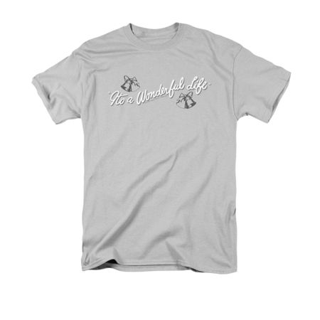 It's A Wonderful Life Shirt Logo Adult Silver Tee T-Shirt