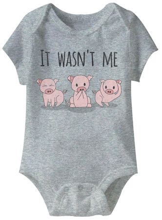 It Wasn't Me Funny Baby Romper Grey Infant Babies Creeper