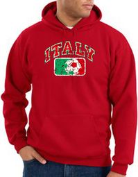 Italian Hoodie Hooded Sweatshirt Italia Soccer Futbol Adult Red Hoody Italian Hoodie Hooded Sweatshirt Italia Soccer Futbol Adult Red Hoody