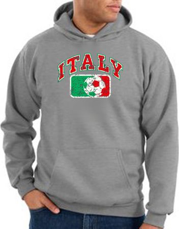 Italian Hoodie Italia Soccer Futbol Athletic Heather Hoody