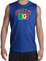 Italian Shirt Italy Soccer Futbol Royal Blue Muscle Shirt Italian Shirt Italy Soccer Futbol Royal Blue Muscle Shirt