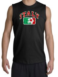 Italian Shooter Shirt - Italy Soccer Futbol Adult Black Muscle Shirt Italian Shooter Shirt - Italy Soccer Futbol Adult Black Muscle Shirt