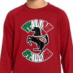 Italian Stallion Kids Dry Wicking Long Sleeve Shirt