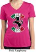 Italian Stallion Ladies Moisture Wicking V-neck Shirt