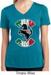 Italian Stallion Ladies Moisture Wicking V-neck Shirt