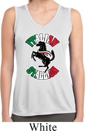 Italian Stallion Ladies Sleeveless Moisture Wicking Shirt