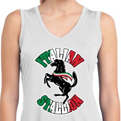 Italian Stallion Ladies Sleeveless Moisture Wicking Shirt