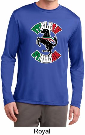 Italian Stallion Mens Dry Wicking Long Sleeve Shirt