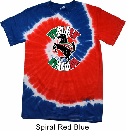 Italian Stallion Patriotic Tie Dye Shirt