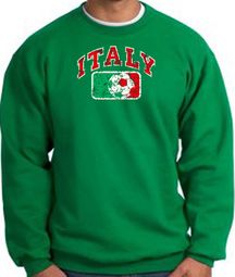 Italian Sweatshirt Italia Soccer Futbol Kelly Green Sweat Shirt Italian Sweatshirt Italia Soccer Futbol Kelly Green Sweat Shirt