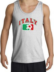 Italian Tank Top - Italy Soccer Futbol Adult Ash Tanktop Shirt Italian Tank Top - Italy Soccer Futbol Adult Ash Tanktop Shirt