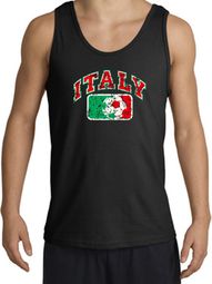 Italian Tank Top - Italy Soccer Futbol Adult Black Tanktop Shirt Italian Tank Top - Italy Soccer Futbol Adult Black Tanktop Shirt