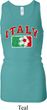 Italy Ladies Longer Length Racerback Tank Top
