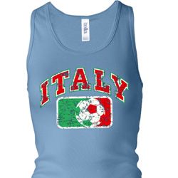 Italy Ladies Longer Length Racerback Tank Top