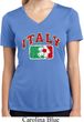 Italy Ladies Moisture Wicking V-neck Shirt