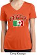 Italy Ladies Moisture Wicking V-neck Shirt