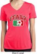 Italy Ladies Moisture Wicking V-neck Shirt